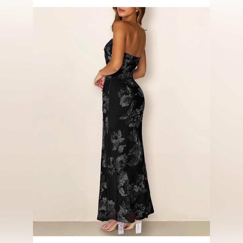 🆕Summer Mesh Tube Bodycon Formal Cocktail Long Dress - Picture 2 of 2